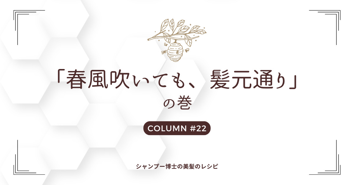【春風吹いても、髪元通り】の巻